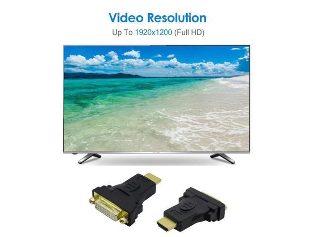 BUCIER [3-Pack] HDMI to DVI Adapter, Bi-Directional HDMI Male to DVI Female Converter, 1080P DVI to HDMI Conveter, 3D for Apple TV Box, HDTV, Xbox...