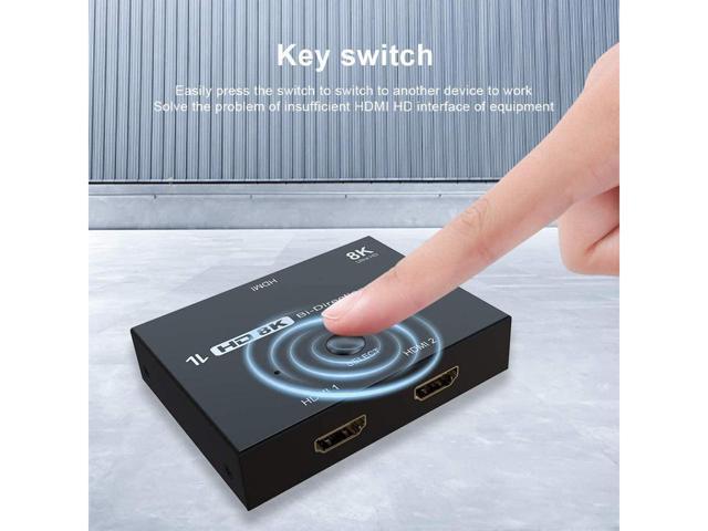 BUCIER HDMI 2.1 Ultra 8K HD Bi-Directional Switch 8K@60Hz 4K@120Hz 1in 2out, 2in 1out High Speed 48Gbps Splitter Converter Compatible with Xbox PS5...