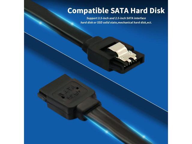 BUCIER 12-Pack SATA III Cable,SATA III 6.0 Gbps Data Cable Straight with Locking Latch 16 Inches SATA Cable Pack for HDDSSDCD and DVD Drives