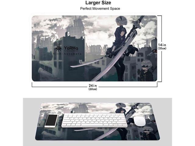 BUCIER Large Mouse Pad, Extended Gaming Mousepad Non-Slip Base Keyboard Pad,Desk Mat 24' x 14' in, Anime Mouse Pad