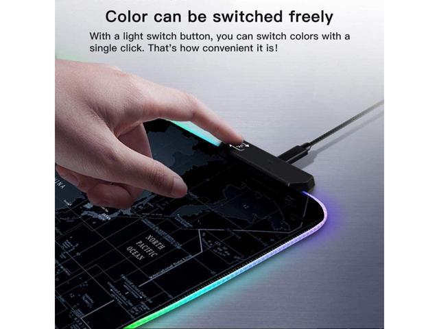 BUCIER Extended RGB Gaming Mouse Pad, Extra Large Gaming Mouse Mat for Gamer, Waterproof Office Desktop Mat with 10 Lighting Mode, for PC Computer...