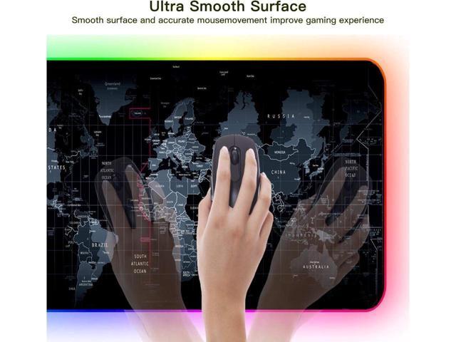BUCIER Extended RGB Gaming Mouse Pad, Extra Large Gaming Mouse Mat for Gamer, Waterproof Office Desktop Mat with 10 Lighting Mode, for PC Computer...