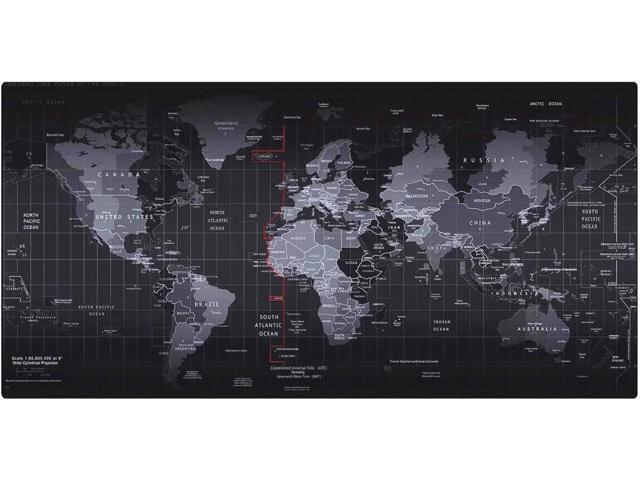BUCIER Extended Big Mouse Pad Gaming,Large Desk Pad World Map, Large Desk Mat Game Mousepad,L 27.56 in * W 11.81 in Computer Desk Pad with...