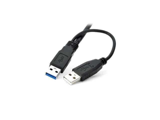 BUCIER Dual USB3.0 A Male to Micro USB 3.0 Y cable with Extra Power for Mobile HDD 0.5M