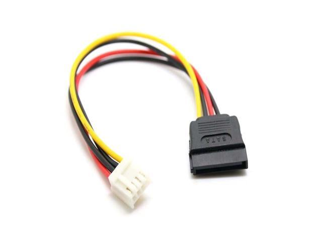 BUCIER 4Pin FDD Floppy Female to 15Pin SATA Female Adapter Converter Power Leads Cable Cord 18AWG Wire for ITX PC