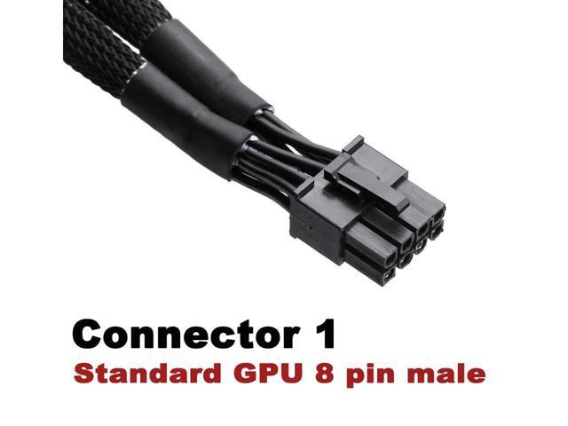 BUCIER Dual Mini 6 Pin to 8 Pin PCI Express Video Card Power Adapter Braided Sleeved Cable for Mac Pro Tower/Power Mac G5 15-inches(2Pack)