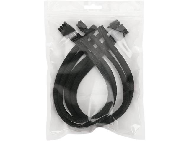 BUCIER Dual Mini 6 Pin to 8 Pin PCI Express Video Card Power Adapter Braided Sleeved Cable for Mac Pro Tower/Power Mac G5 15-inches(2Pack)