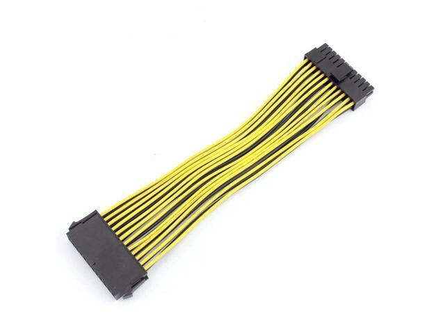 BUCIER 20cm 24Pin Power Supply Cable 20+4Pin Motherboard Adapter Extension Cables Cord Extended Line 18AWG for BTC RIG Miner Mining
