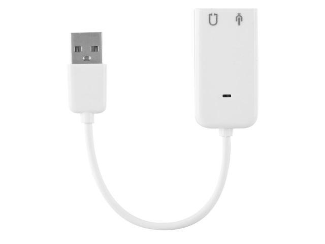 BUCIER USB Sound Card, External Stereo Sound Adapter Splitter Converter for Windows and Mac, Plug & Play, No Drivers Needed