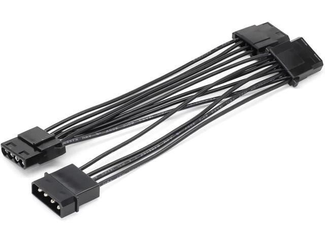 BUCIER Molex Splitter 4 Pin IDE Power Supply Extension Cable 1 to 3 Y Splitter 6.7 inch
