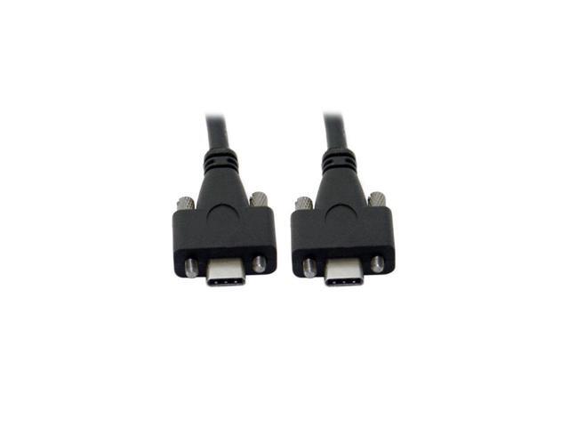 BUCIER USB 3.1 Type-C Dual M2 Screws Locking to Locking USB-C 10Gbps Data Cable Panel Mount Type