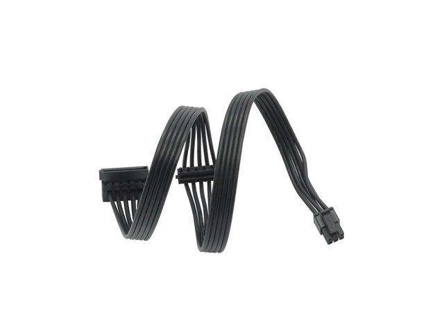 BUCIER Small 6Pin to Dual SATA SSD Power Supply Cable MINI 6Pin Turn 2 x SATA Hard Drive Power Cord For D. ell Main Board Interface