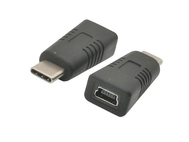 BUCIER 1PCS USB C Adapter Type C Male to Mini USB Female Adaptor