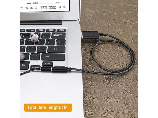 BUCIER USB to Audio Jack, USB to Audio Adapter 3.5mm to USB, External Stereo Sound Card for Headset/Microphone/Laptop/PC Wuwai