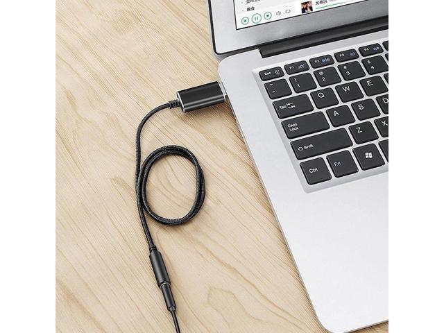 BUCIER USB to Audio Jack, USB to Audio Adapter 3.5mm to USB, External Stereo Sound Card for Headset/Microphone/Laptop/PC Wuwai
