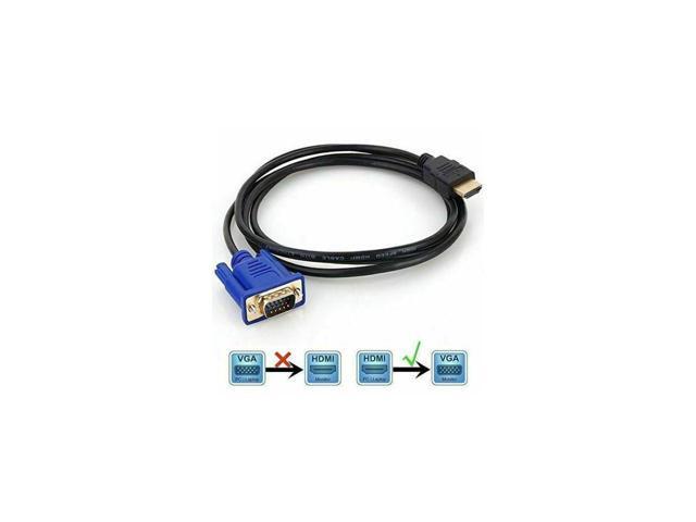 BUCIER HDMI Gold Male to VGA 15 Pin 6FT Video Adapter Cable For HDTV DVD BOX Computers