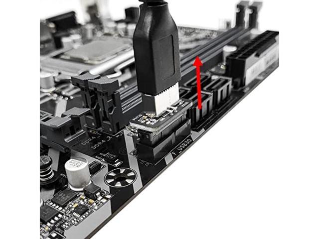 BUCIER Usb Front Panel Adapter, Vertical Usb C Header Adapter, Usb 3.1 Type-E Key-A To Usb 3.0 20Pin Header Converter For Type C Motherboard