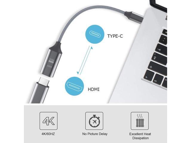 BUCIER USB C to HDMI Adapter, USB C Male to HDMI Female Cable HDMI to USB C Converter Compatible for MacBook, iPad Pro, Pixelbook, XPS, Galaxy, and...