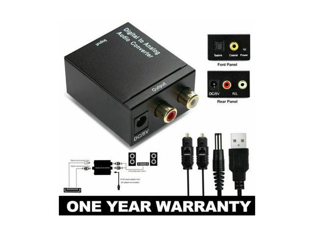BUCIER 3.5mm Digital to Analog Audio Converter Adapter W/ Fiber Cable RCA Out optical