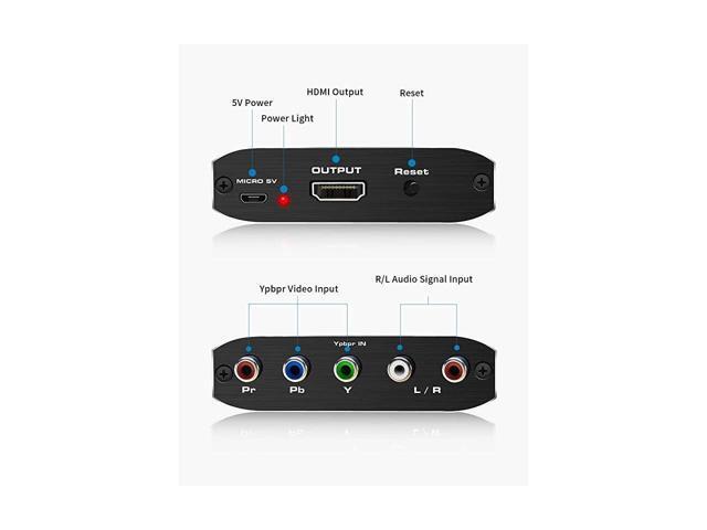 BUCIER Component to HDMI YPbPr to HDMI Converter 5RCA RGB to HDMI Converter Adapter Supports 1080P Video Audio Converter Adapter HDMI V14 for DVD...