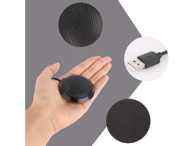 BUCIER Conference Microphone USB, Omnidirectional Condenser Boundary Microphone USB Plug Stereo Desktop Mic Surface Mounted Mic for...