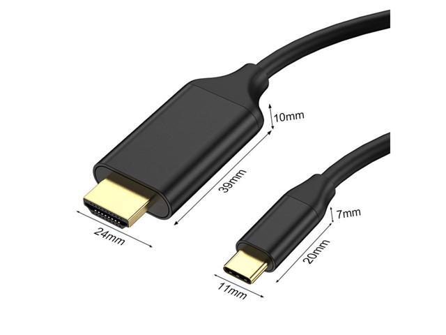 BUCIER USB C to HDMI Cable Adapter 6ft 4K,USB Type C to HDMI Cable Thunderbolt 3 Compatible with MacBook Pro 2018 IPad pro,Samsung S9 S10,Surface...