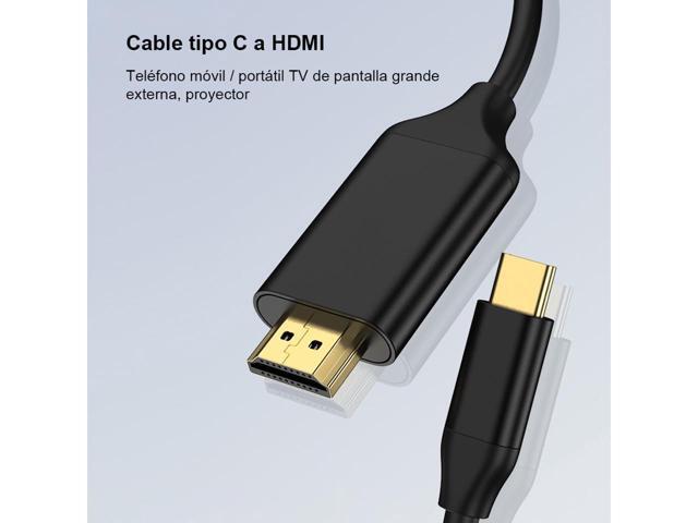BUCIER USB C to HDMI Cable Adapter 6ft 4K,USB Type C to HDMI Cable Thunderbolt 3 Compatible with MacBook Pro 2018 IPad pro,Samsung S9 S10,Surface...