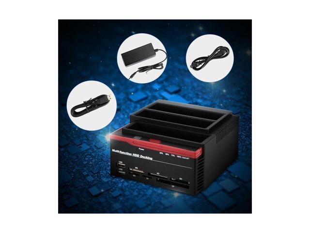 BUCIER External Triple SATA IDE HDD Docking Station 2.5''/3.5''Hard Drive Card Reader