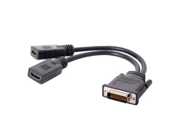 BUCIER DMS 59 Pin to 2 HDMI Cable, DMS 59 Pin Male to HDMI Female Dual Monitor Extension Cable Adapter for LHF Graphics Card (DMS 59 pin Dual hdmi)