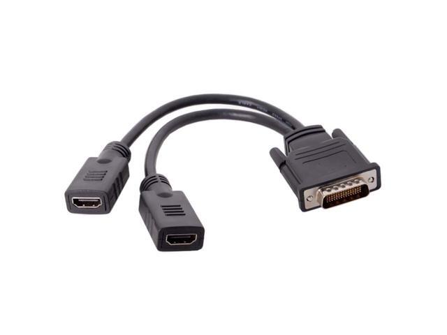 BUCIER DMS 59 Pin to 2 HDMI Cable, DMS 59 Pin Male to HDMI Female Dual Monitor Extension Cable Adapter for LHF Graphics Card (DMS 59 pin Dual hdmi)
