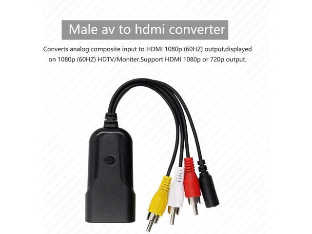 BUCIER Composite to HDMI Converter, HDMI, AV to HDMI Support 1080P with Power Adapter, RCA to HDMI for PS One, PS2, PS3, WII, WII U and SEGA Video...