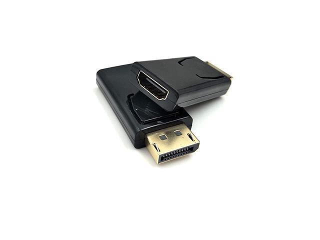 BUCIER 2Pack DP to HDMI Adapter 4K 3D DisplayPort DP to HDMI Converter Male to Female 14V Gold Plated Black Displayport Male to HDMI Female