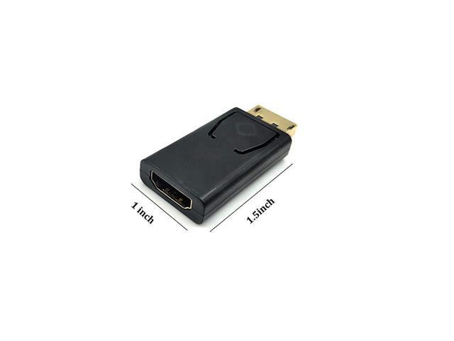 BUCIER 2Pack DP to HDMI Adapter 4K 3D DisplayPort DP to HDMI Converter Male to Female 14V Gold Plated Black Displayport Male to HDMI Female