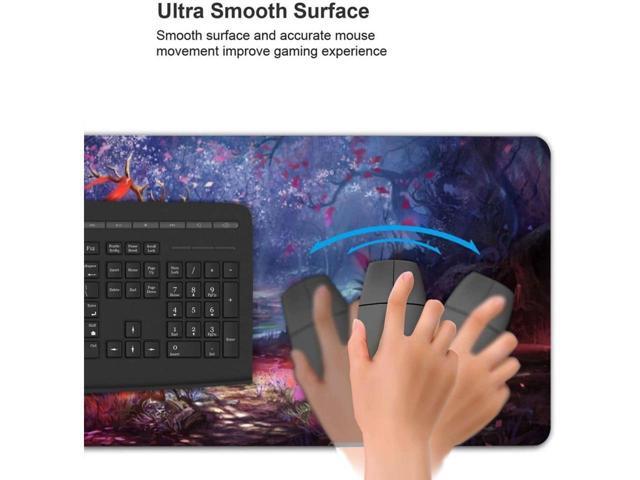 BUCIER Cherry Blossom Anime Gaming Mouse Pad Extended Large Square Long Full Desk Computer Keyboard Mat for Retouching Desktop Pad Thick XXL...