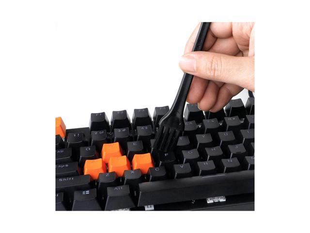 BUCIER New Keycap Puller Switch Puller Stainless Steel Keycap Removal Tool with 2 Pcs Keyboard Cleaning Brush for Mechanical Keyboard