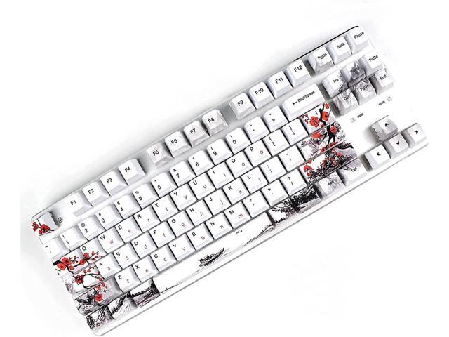 BUCIER Keycaps 110 Set for Full Size Mechanical Keyboard, Custom PBT OEM Profile Key caps Japanese Style with Keycap Puller for Cherry MX...