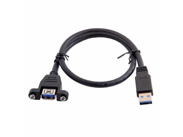 BUCIER super speed USB 3.0 panel mount Cable female To Male A M F extension cable 0.5m