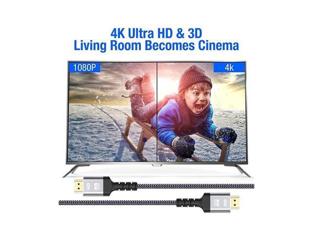 BUCIER 4K HDMI Cable, 1.5FT High Speed 18Gbps HDMI 2.0 Braided Cord-Supports (4K 60Hz HDR,Video 4K 2160p 1080p 3D HDCP 2.2 ARC-Compatible with...