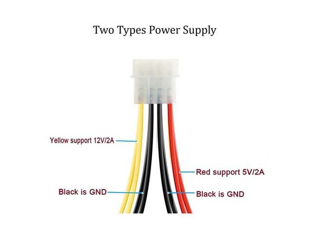 BUCIER 5pcs 4 Pin Molex to 2×15 Pin SATA Power Y-Cable Adapter for IDE 8 Inches