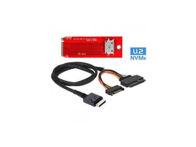 BUCIER U.2 SFF-8639 Cable & PCI-E 3.0 M.2 M-key to Oculink SFF-8612 SFF-8611 Host Adapter for PCIe Nvme SSD 2260