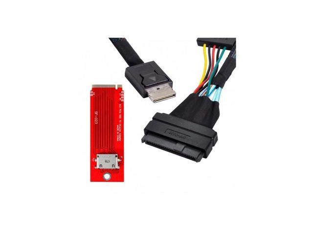 BUCIER U.2 SFF-8639 Cable & PCI-E 3.0 M.2 M-key to Oculink SFF-8612 SFF-8611 Host Adapter for PCIe Nvme SSD 2260