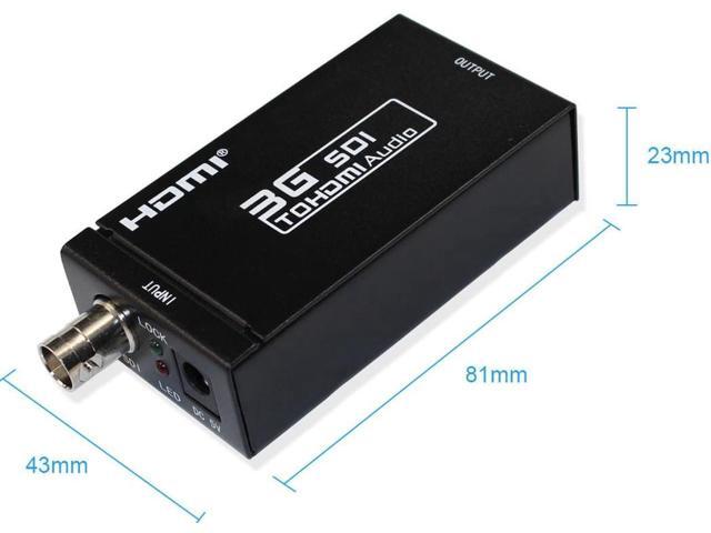 BUCIER SDI to HDMI Converter Adapter Mini 3G HD Sdi Hdmi Adapter for SD-SDI, HD-SDI and 3G-SDI Signals