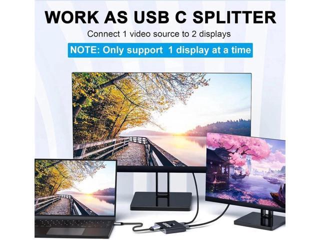 BUCIER USB C Switch Bi-Directional Switcher 1 in 2 Out/2 in 1 Out USB Switch Selector 2 Computers Share 1 Devices USB KVM Switch 8K@60Hz Video...
