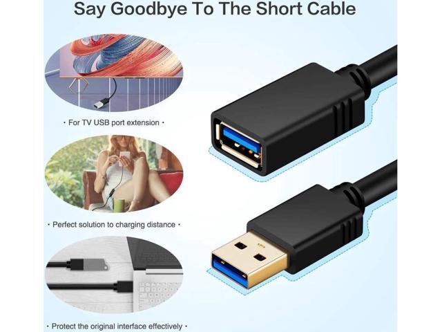 5 ft USB 3.0 Extension Cable, USB 3.0 Extension Cable - A-Male to A-Female for USB Flash Drive, Card Reader, Hard Drive,...