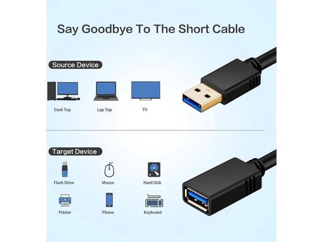 32.8 ft. / 10m USB 3.0 Extension Cable, USB 3.0 Extension Cable - A-Male to A-Female for USB Flash Drive, Card Reader, Hard Drive,...