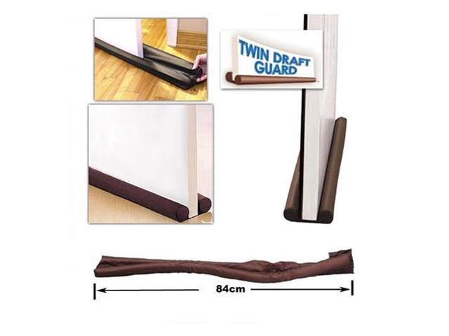 Twin Draft Guard For Doors & Windows- Cold Air Heating- Brown- Set of 2