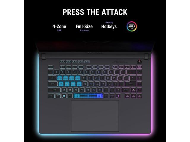 ASUS - ROG Strix G16 16" FHD 165Hz Gaming Laptop - AMD Ryzen 9 HX - 16GB RAM - NVIDIA GeForce RTX 5070 Ti - 1TB SSD - Eclipse Gray - image 8