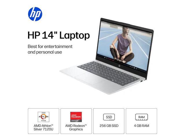 HP - 14" Laptop - AMD Athlon Silver 7120U (2022) - 4GB Memory - 256GB SSD - Natural Silver - image 5