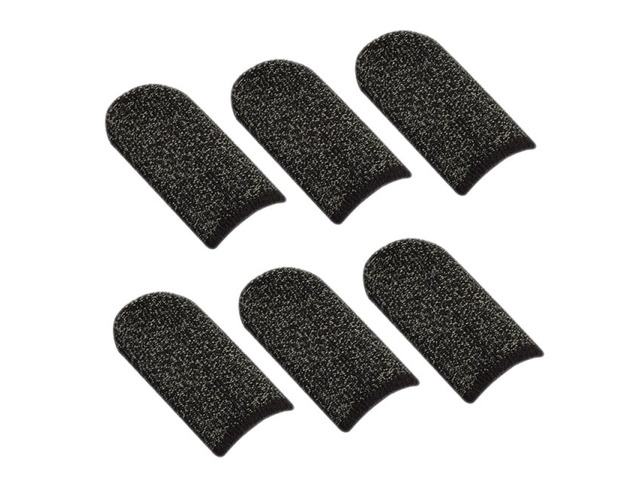 Professional Gaming Finger Cots 18-Pin Black Black Edge Copper Fiber Anti-Sweat and Non-Slip Competitive Edition 6Pcs