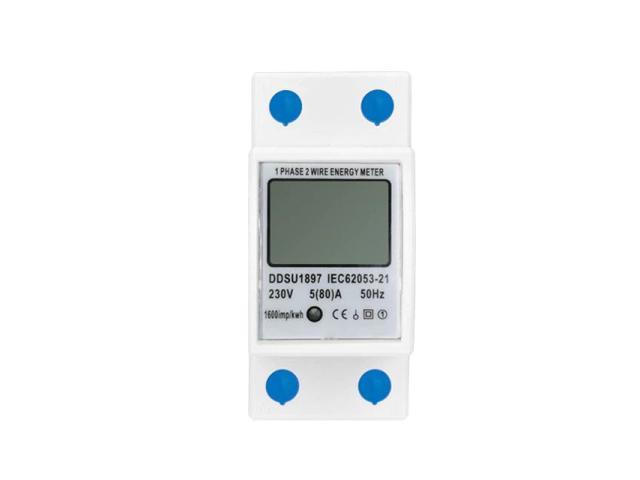 220V Electricity Power Energy Meter 1 Phase 2 Wire Energy Meter Energy Watt Meter Analyzer Electricity Monitor